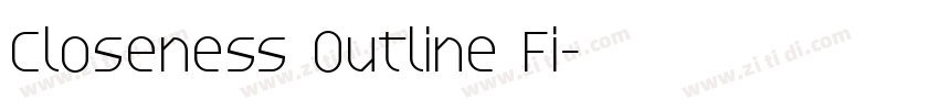 Closeness Outline Fi字体转换